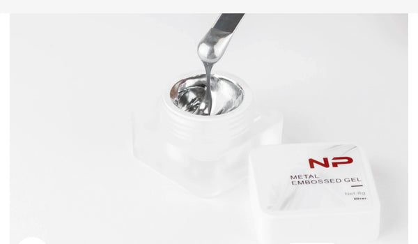 Silver metal Gel-embossed