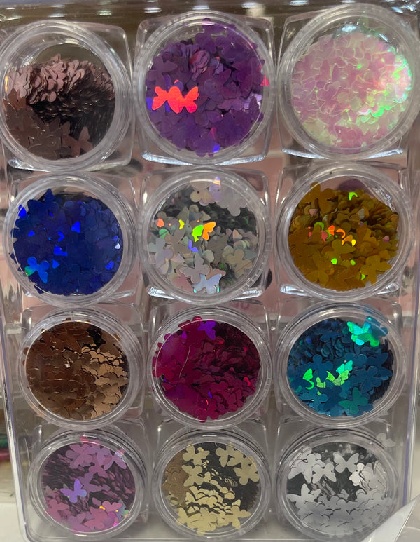 Metallic Butterfly Nail Art Box