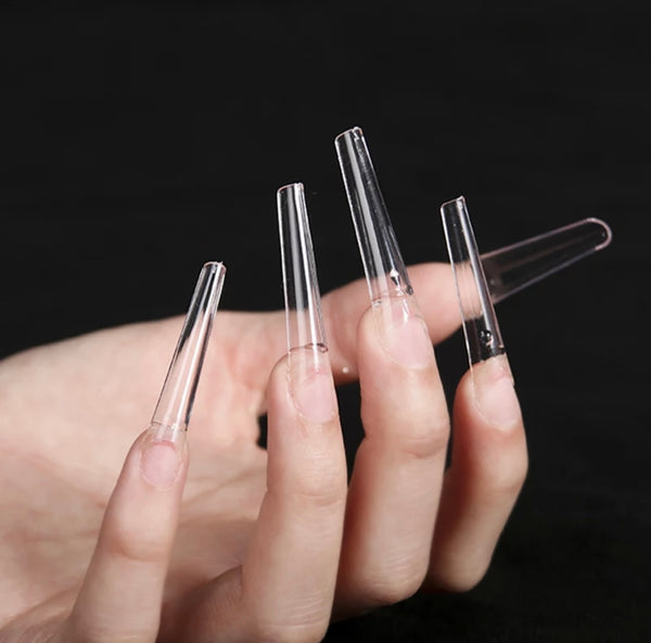 XXXL Long Clear coffin nail tips