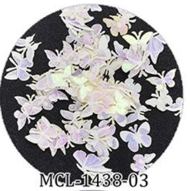 Butterfly Laser Nail Sequins 3D Nail Art Decoration