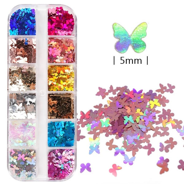 Metallic Butterfly Nail Art Box