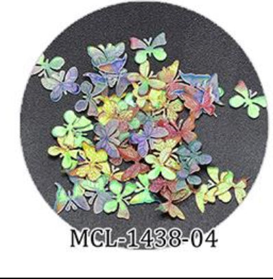 Butterfly Laser Nail Sequins 3D Nail Art Decoration