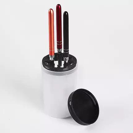 Brush cleaner plastic holder