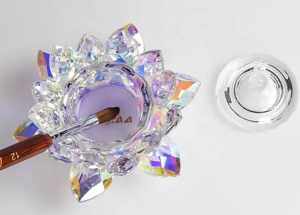Crystal Flower nail dappen dish