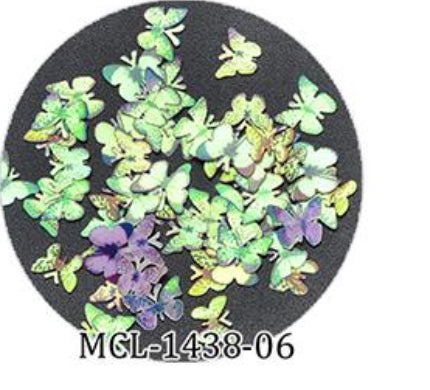 Butterfly Laser Nail Sequins 3D Nail Art Decoration