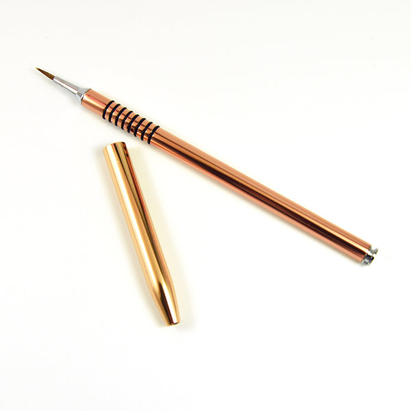Pure Kolinsky Rose Gold handle Pure Color Rubber Detailer 3D Art Nail Art Brush