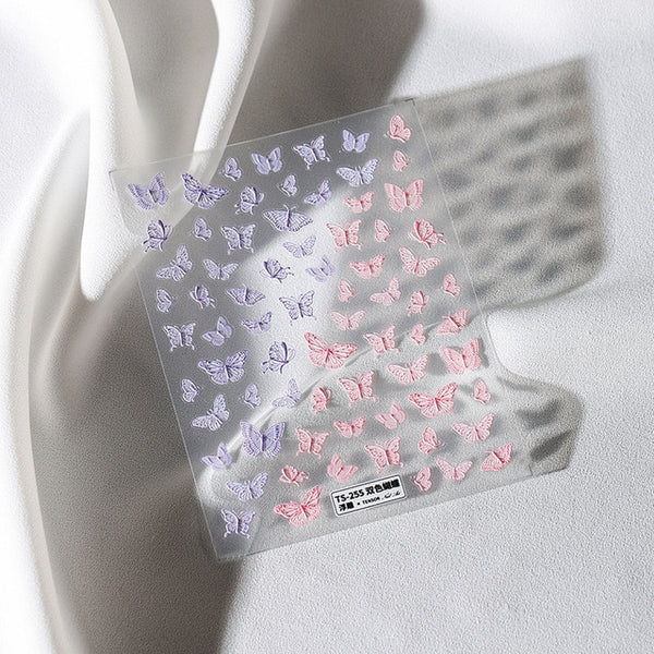 Butterfly 3D Acrylic Engraved Nail Sticker