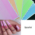 3D Nail Art Decal Stickers Curve Stripe Lines