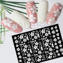 3D White Flower Nail Sticker